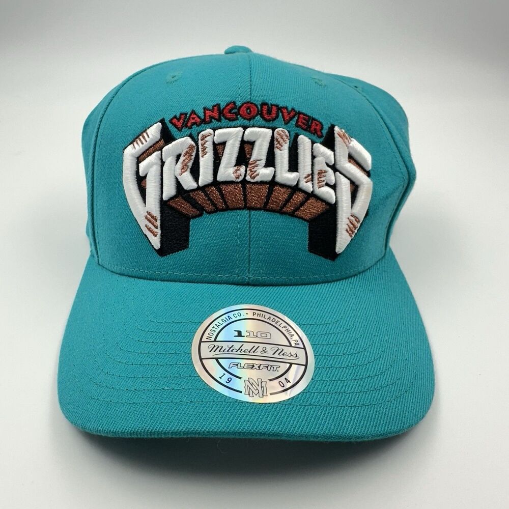 Vancouver Grizzlies Mitchell & Ness NBA Hardwood Classics Teal Snapback Hat NEW